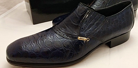 туфли из синего крокодила