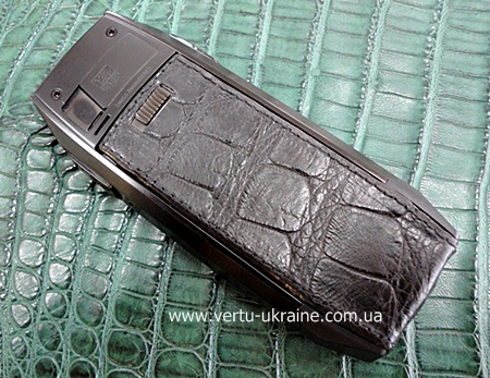 замена на кожу крокодила TAG Heuer MERIDIIST BLACK PVD